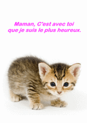 Un petit chat qui fait sourire maman